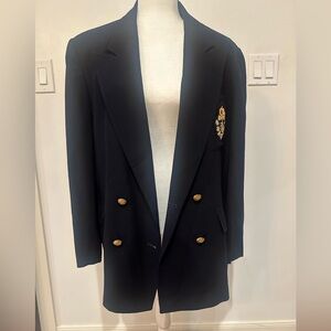 Ralph Lauren Dark Blue Blazer with Gold Accents